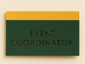 TARJAS - Event Coordinator - PACOTE COM 10 UNIDADES